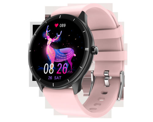 Smart Watch élégant des femmes Q21 autour d'écran Smartwatch pour le coeur Rate Monitor Compatible For Android et IOS de fille