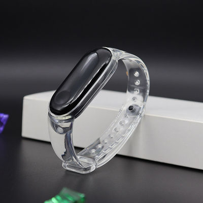 5 gradient transparent 5,9&quot; largeur de la montre-bracelet 23mm de silicone de TPU
